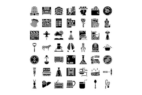 Black and White Glyph Icons S: A Practical Resource for Modern UI Design