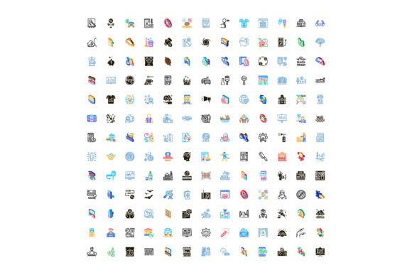 Collection of Diverse Business Lifestyle Icons