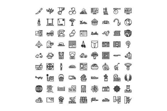 Diverse Line Icons: A Vast Collection for Everyday Design Needs