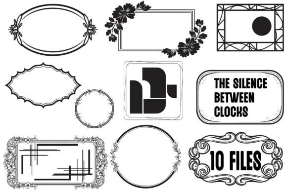 Elegant Antique Border Elements: A Timeless Addition to Design Projects