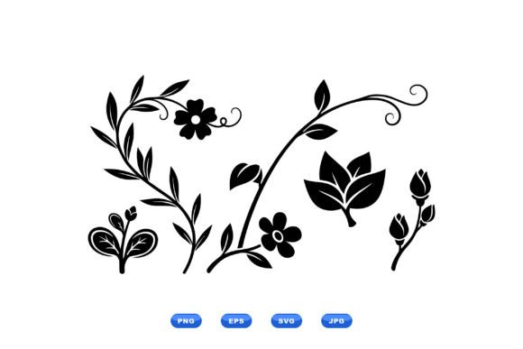 Elegant Floral SVG Elements for Creative Design Projects