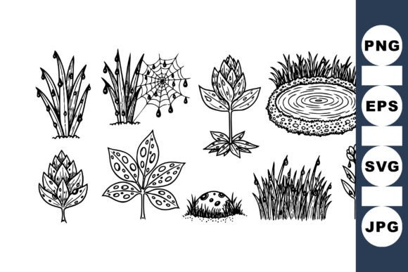 Hand Drawn Nature SVG Set: Versatile Vector Art for Creative Projects