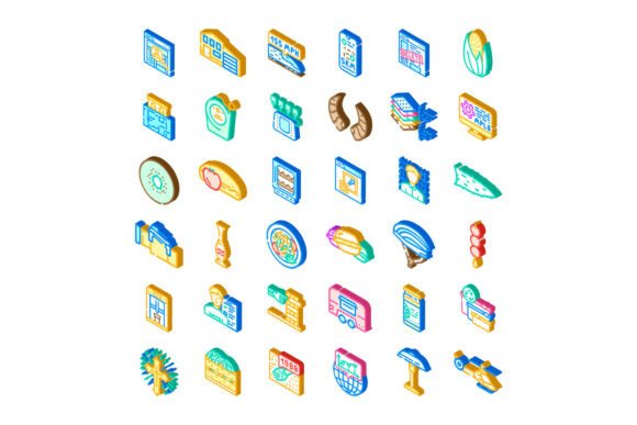 Isometric Web Icons for Data, Food, Communication & More: Practical Uses for Modern Design Projects