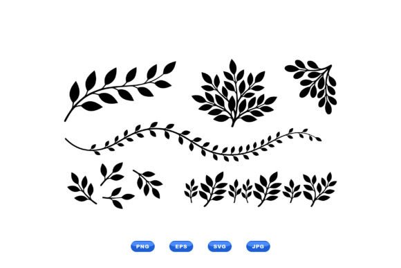 Leaf Foliage SVG Elements for Modern Design Projects