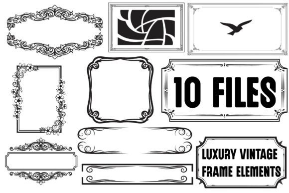 Luxury Vintage Frame Elements Collection: A Versatile Design Resource for Real Users