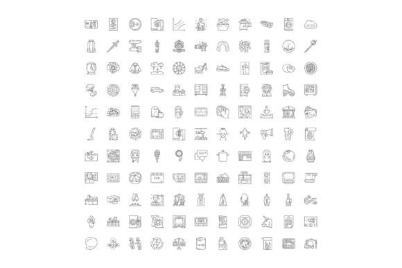 Outline Icons for Modern Design: Versatile Symbols for Any Project