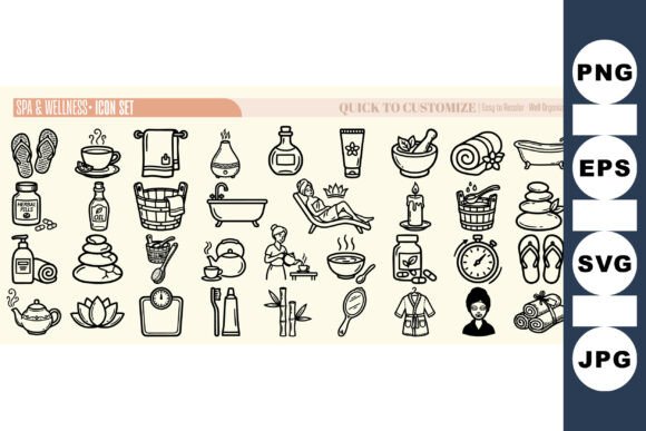 Relaxing Spa Wellness Icon Pack for Creative Projects