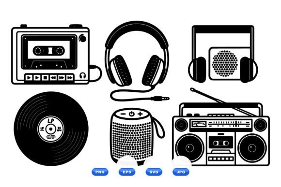 Retro Music Elements Clipart: A Timeless Design Resource for Music Branding