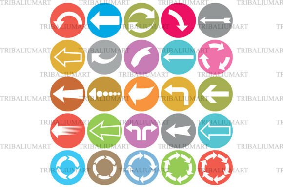 Vibrant Circular Arrow Icons for Creative Projects